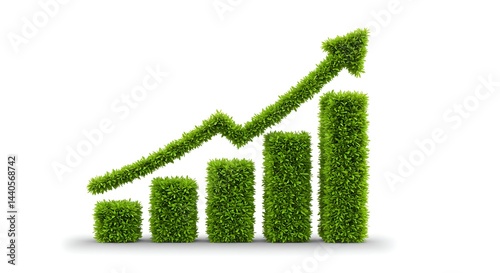 Eco-friendly business success growth chart