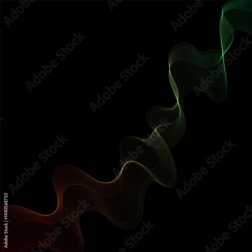 Abstract vector wavy lines in colors. Eps 10
