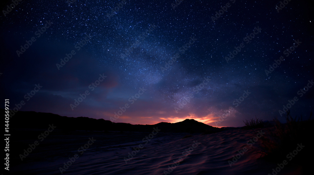 Fototapeta premium Cosmic desert nightscape