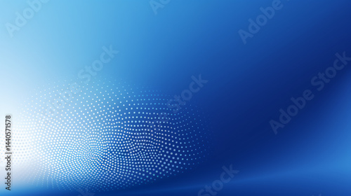 White gradient background with halftone dots and blue glow, perfect for futuristic tech-science display visuals.

