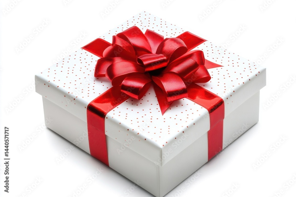 Elegant gift box with ribbon for special romantic anniversary celebration memories