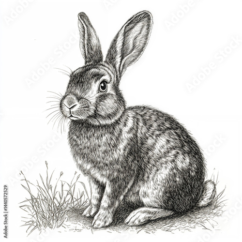 rabbit on a white background