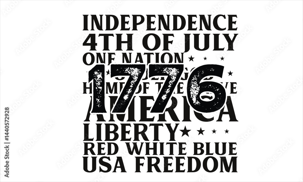 Obraz premium 4th of July Svg Png,1776 Svg,4th of July