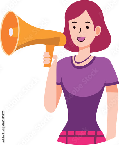 Girl with the loudspeaker