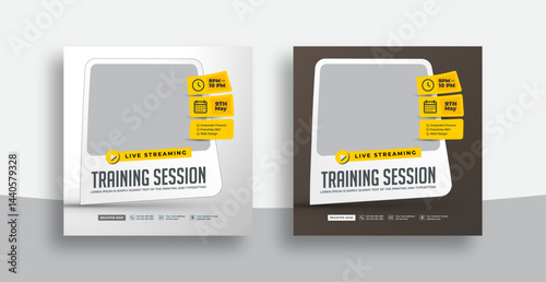 Digital Marketing Webinar Banner | Online Business Training & Virtual Conference | Social Media Post Design for Corporate Events & Online Workshops