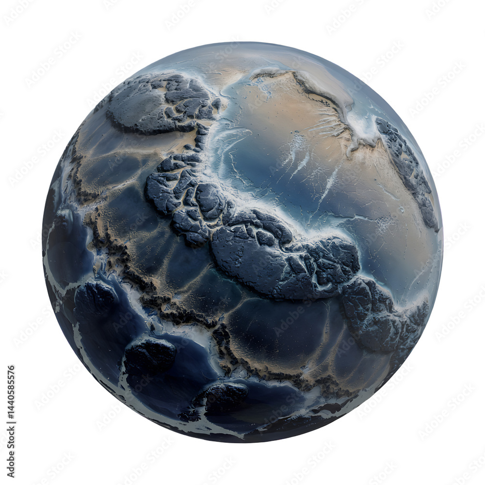 Abstract rendering of a planet's surface. Abstract rendering of a planet's surface.