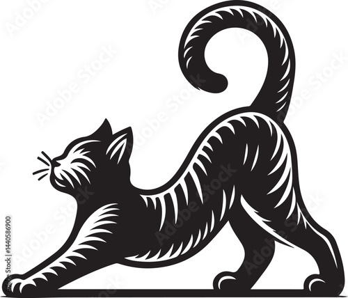 black cat vector illustration