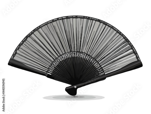 black fan isolated on white