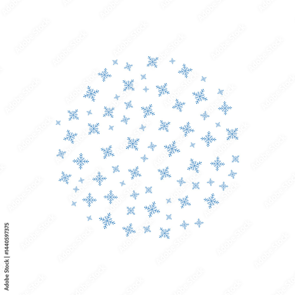 Snowflake Random Circle Snowflake Random Circle