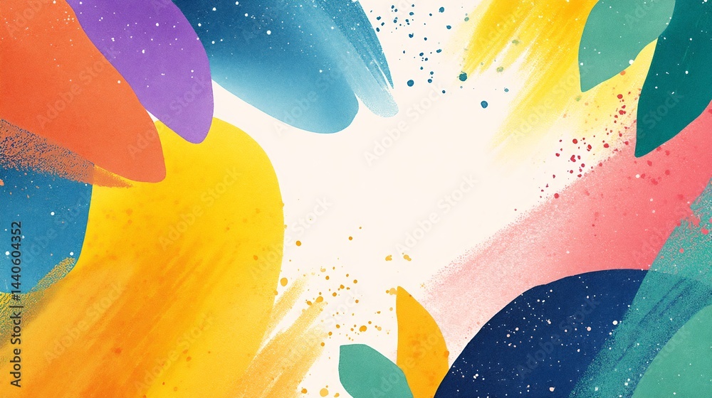 A colorful background with a white line in the middle