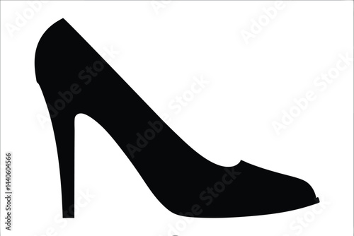 high heel shoes silhouette vector, heel icon clipart