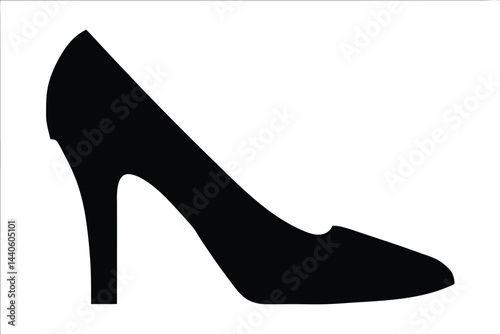 high heel shoes silhouette vector, heel icon clipart