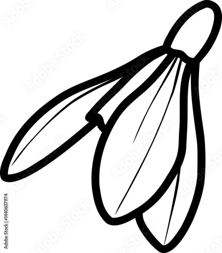 Flower hand drawing line art minimalist illustration