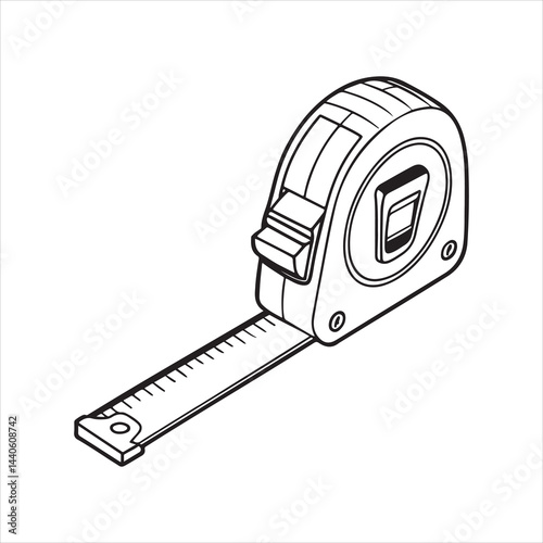 digital tape Measure White background