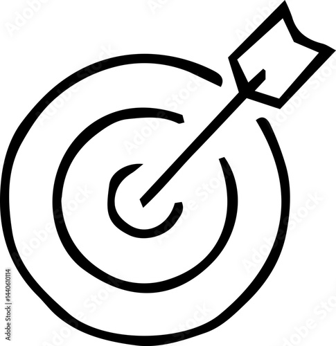 Target with arrow – Goal or target achievement icon