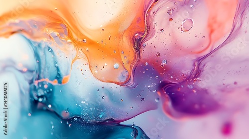 A Abstract  waves in soft tones, Modern colorful background with layered texture, Creative minimal 3d flow for design and digital art illustration for your design.	