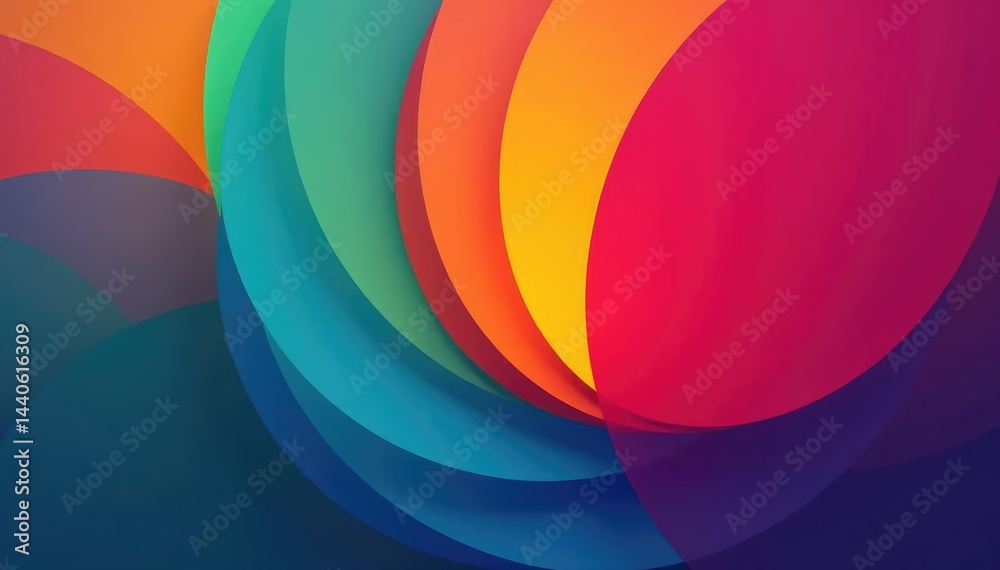 Obraz premium Overlapping circles creating a dynamic, radiating effect , design, wallpaper