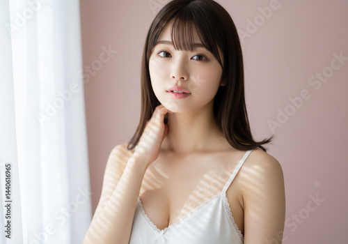 明るく暖かい雰囲気の女性のポートレート