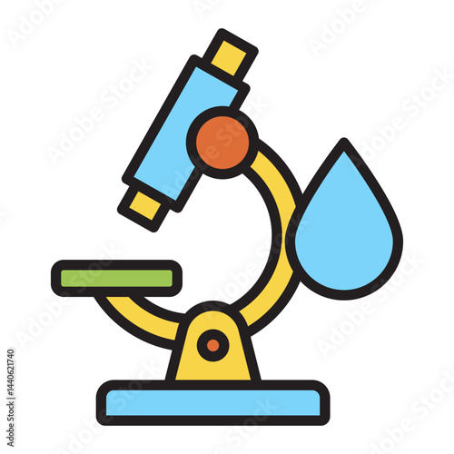 Microscope laboratory research and science icon