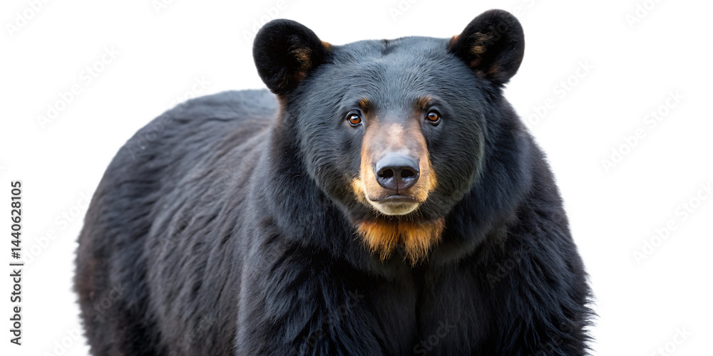 Fototapeta premium black bear wildlife mammal animal isolated on white background PNG
