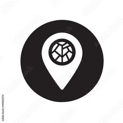 location pin icon silhouette vector