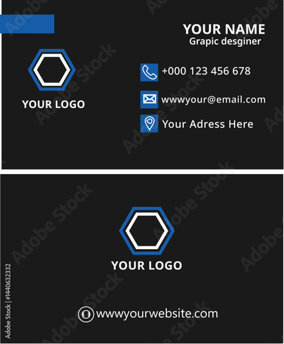 Business card design template, Clean professional business card template, visiting card, business card template.
