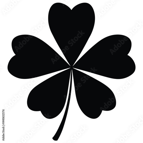 Minimalist Four Leaf Vector Illustration