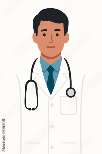 Illustration of a Medical Doctor Wearing a Stethoscope