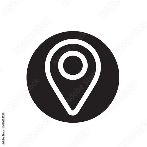 location pin icon silhouette vector