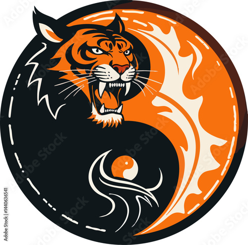 a tiger with its mouth open
