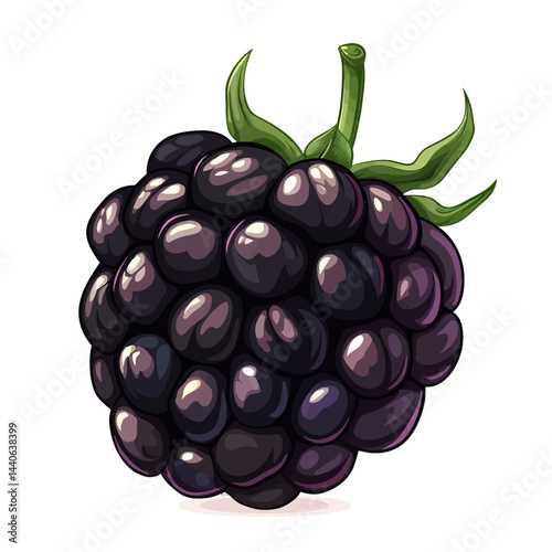 blackberry on white
