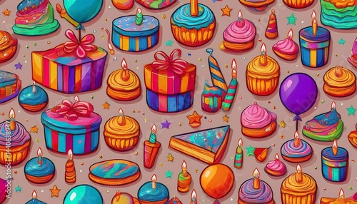 celebration seamless pattern birthday seamless pattern celebration wallpaper