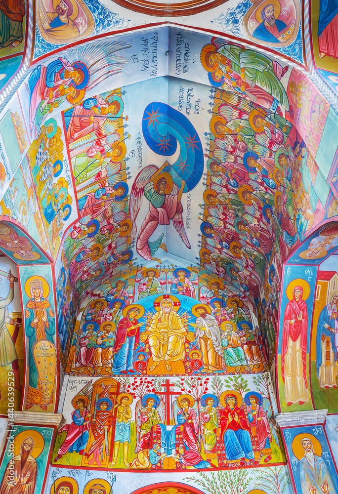 The murals in Upper Bethlehem Church in Tbilisi, Georgia