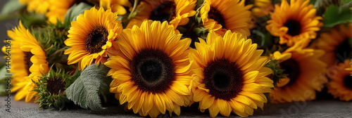 Obraz na płótnie Bright Sunflowers: A Burst of Summer's Warmth. w salonie