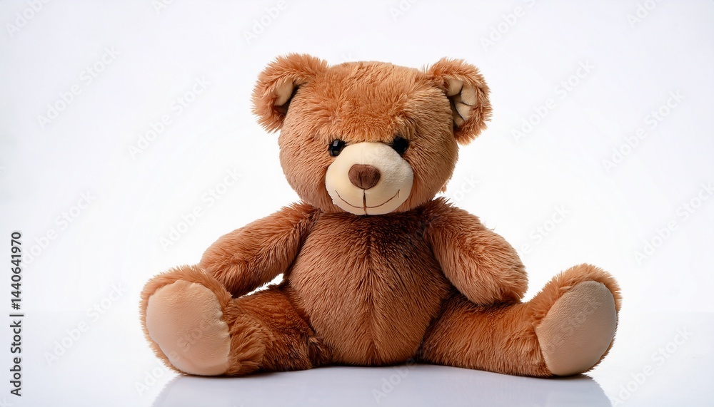 Obraz premium cute brown teddy bear on white background