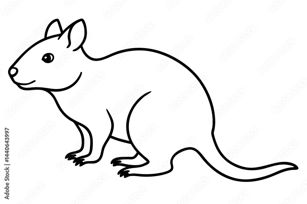 Quokka Sketch Vector Quokka Sketch Vector