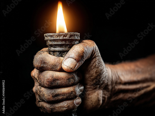 Obraz na płótnie Hard-Working Hands, Guiding Light. w salonie