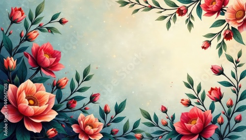 Subtle paisley floral motif, muted tones, soft focus, serene, motif