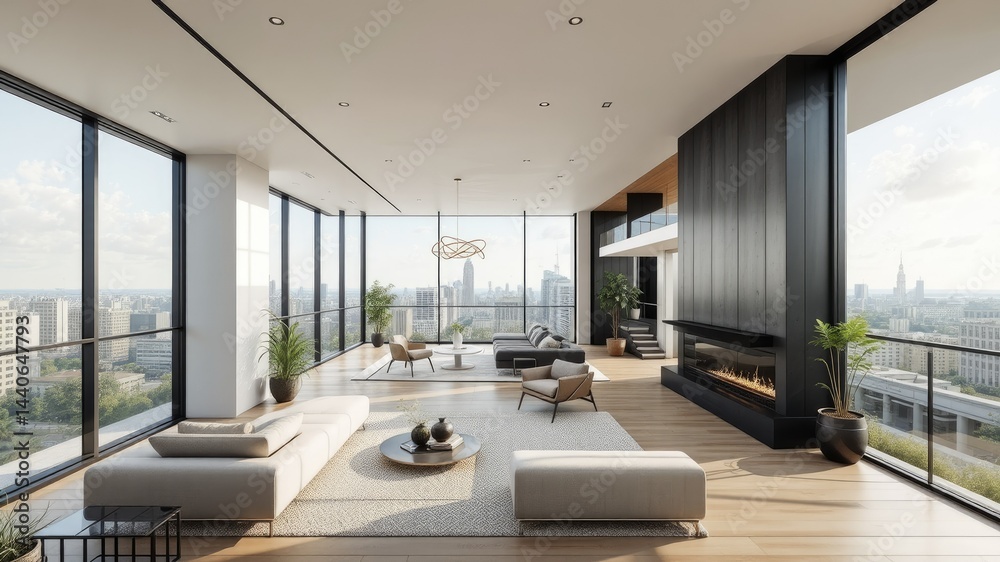 Fototapeta premium Modern State College Apartment Building - Real Estate Design