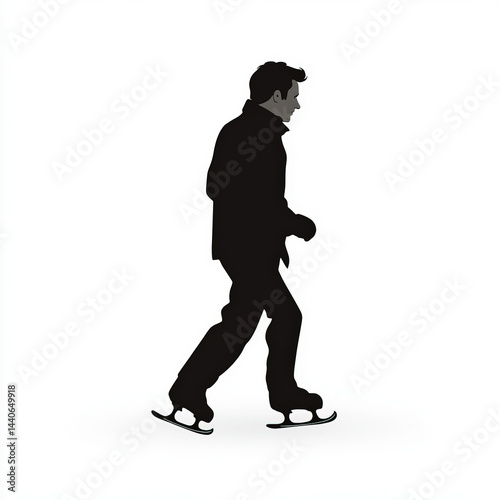 skating silhouette , black ...