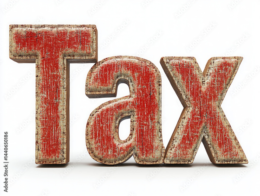 Rustic Tax Word Art