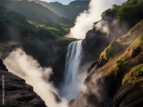 waterfall in yosemite national park