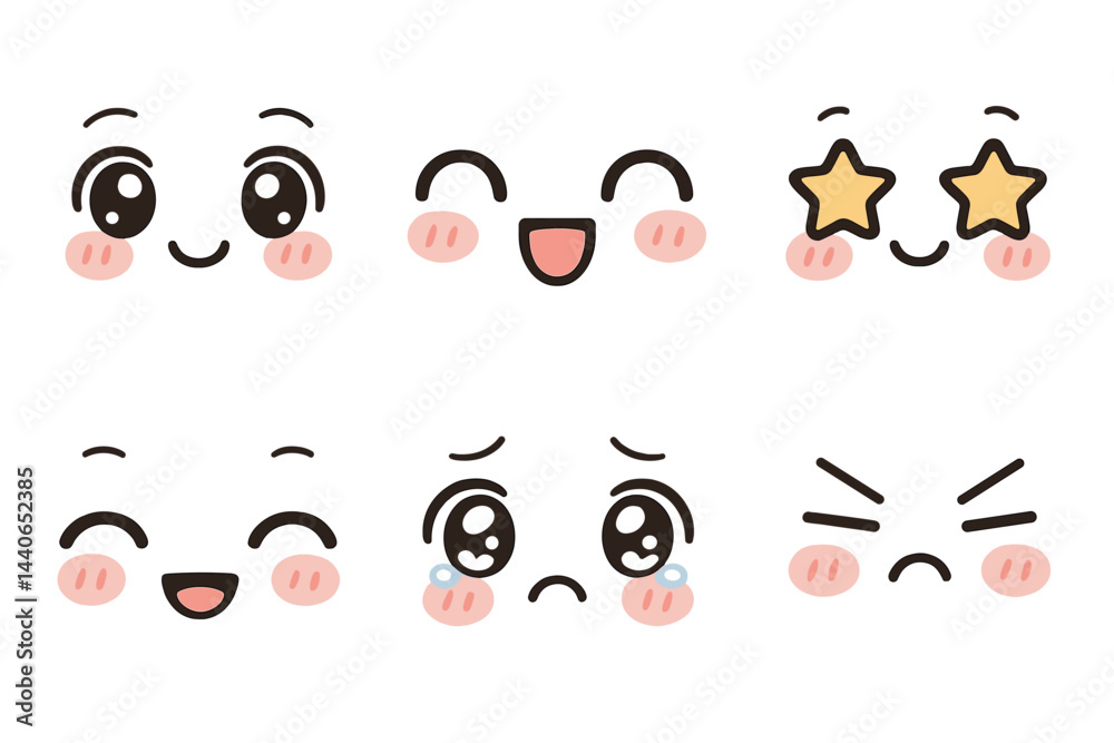 Emojis displaying a range of emotions including happiness, surprise, sadness, and frustration in a colorful style Emojis displaying a range of emotions including happiness, surprise, sadness, and frustration in a colorful style
