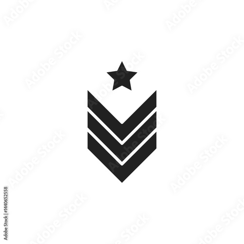 military rank badge icon. military rank badge Symbol sign for mobile concept and web design. Vector icon, Logo illustration, Vector graphics