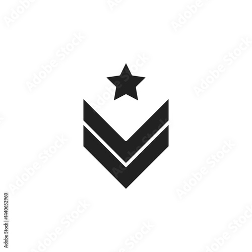 military rank badge icon. military rank badge Symbol sign for mobile concept and web design. Vector icon, Logo illustration, Vector graphics