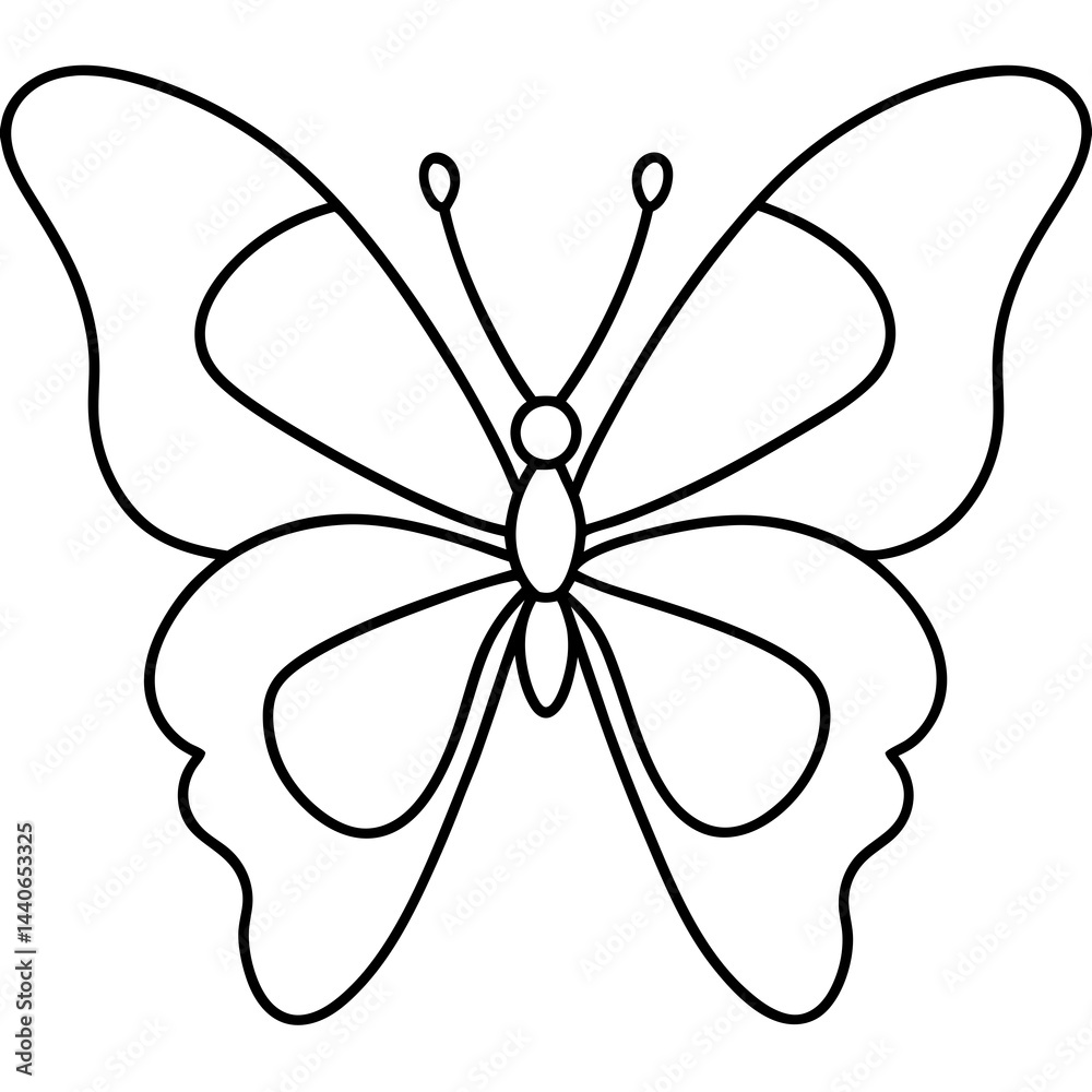 Continuous Line Butterfly Vector Art Continuous Line Butterfly Vector Art