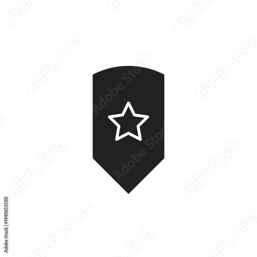 military rank badge icon. military rank badge Symbol sign for mobile concept and web design. Vector icon, Logo illustration, Vector graphics