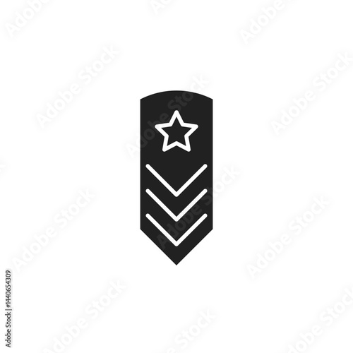 military rank badge icon. military rank badge Symbol sign for mobile concept and web design. Vector icon, Logo illustration, Vector graphics