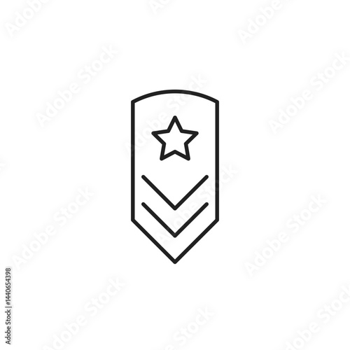 military rank badge icon. military rank badge Symbol sign for mobile concept and web design. Vector icon, Logo illustration, Vector graphics