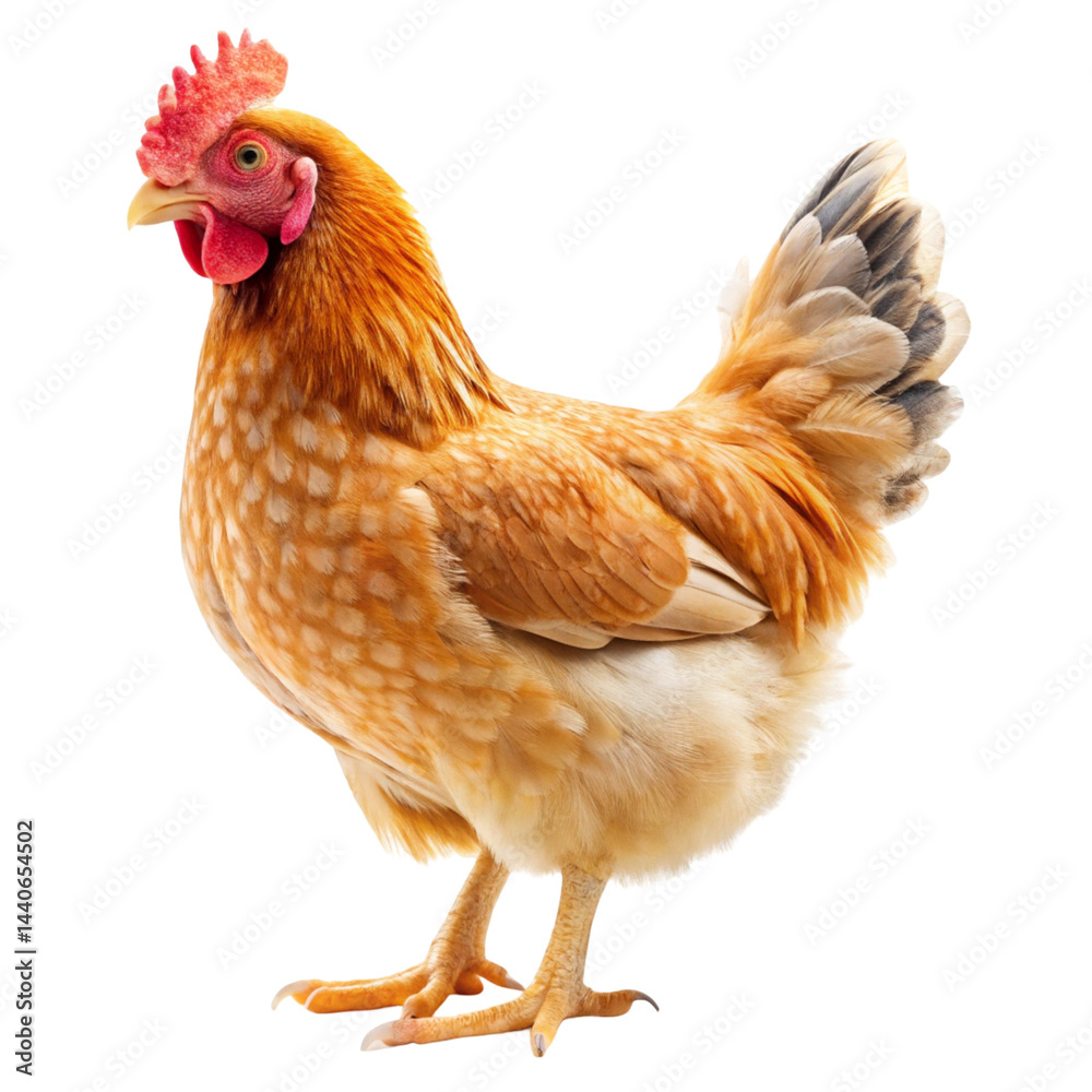 Fototapeta premium chicken on white background